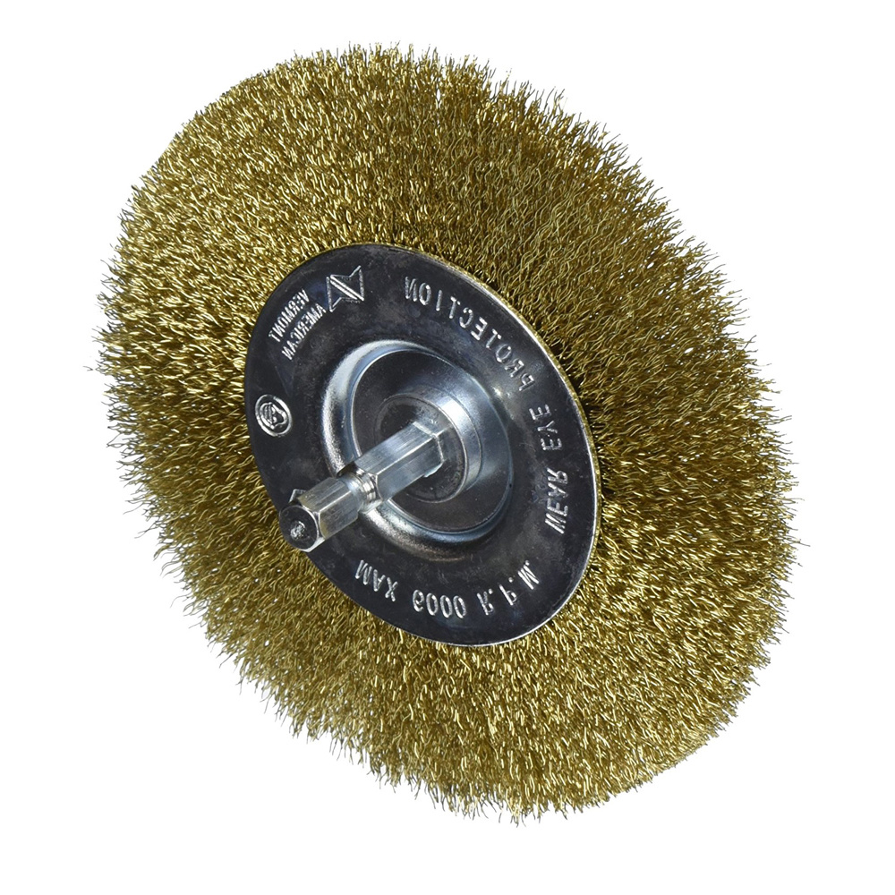 Wire parallel wheel brush