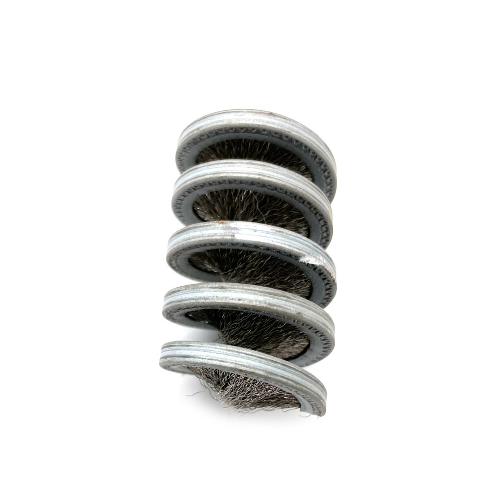 Coiled spring brush