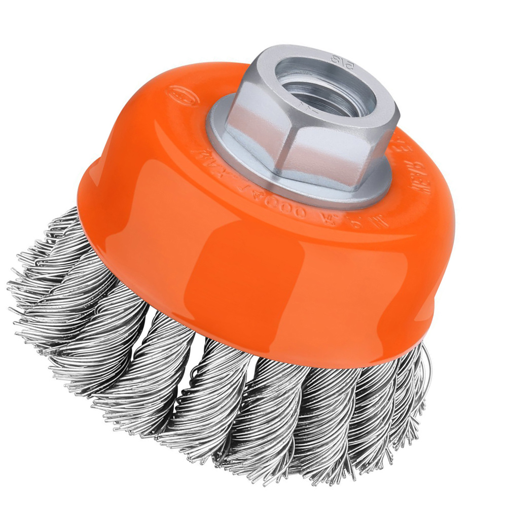 Twisted wire cup brush