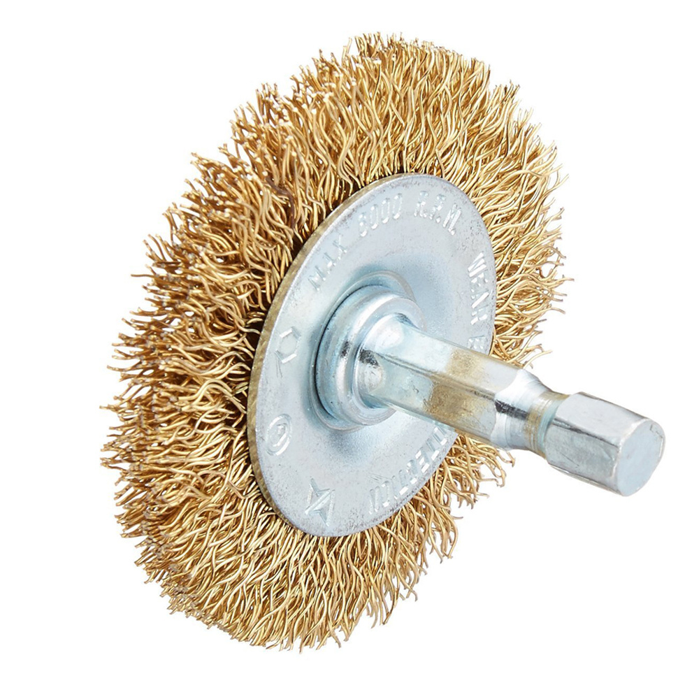 Wire parallel wheel brush