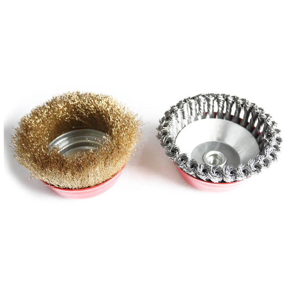 Twisted wire cup brush