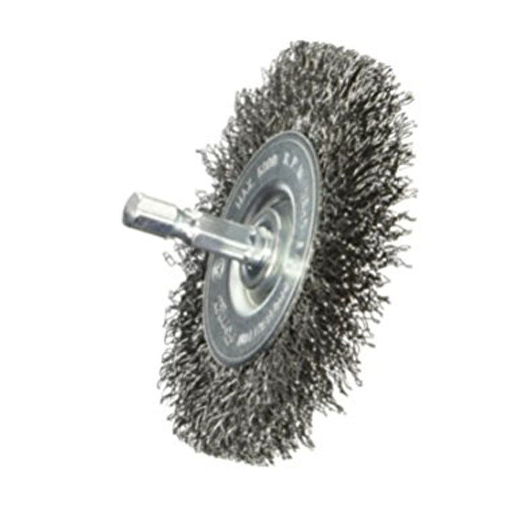 Wire parallel wheel brush