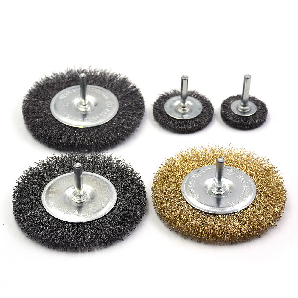 Wire parallel wheel brush