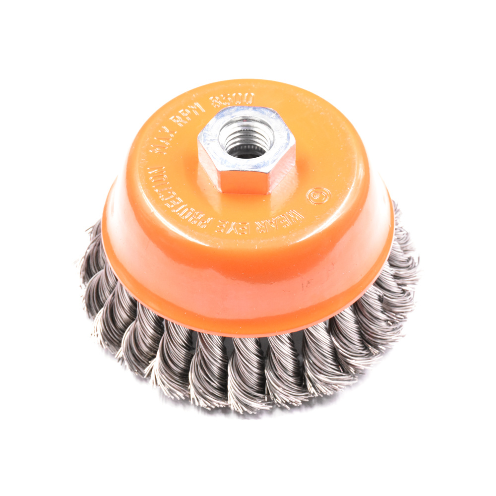 Twisted wire cup brush