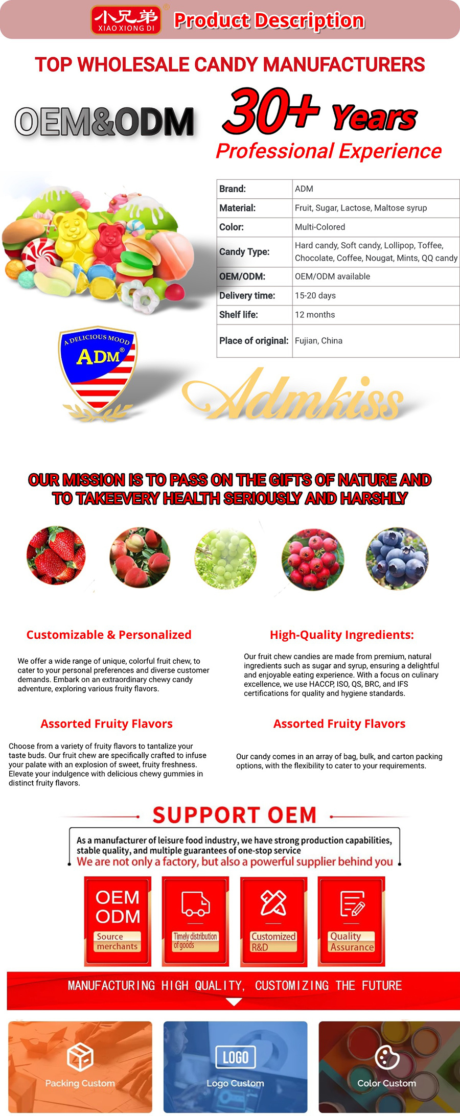 hard candy suppliers description