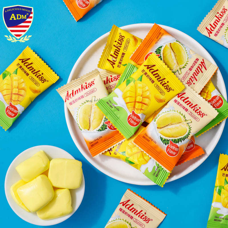 ADM kiss Mango Durian Milk Candy Sweets Wholesale Suppliers