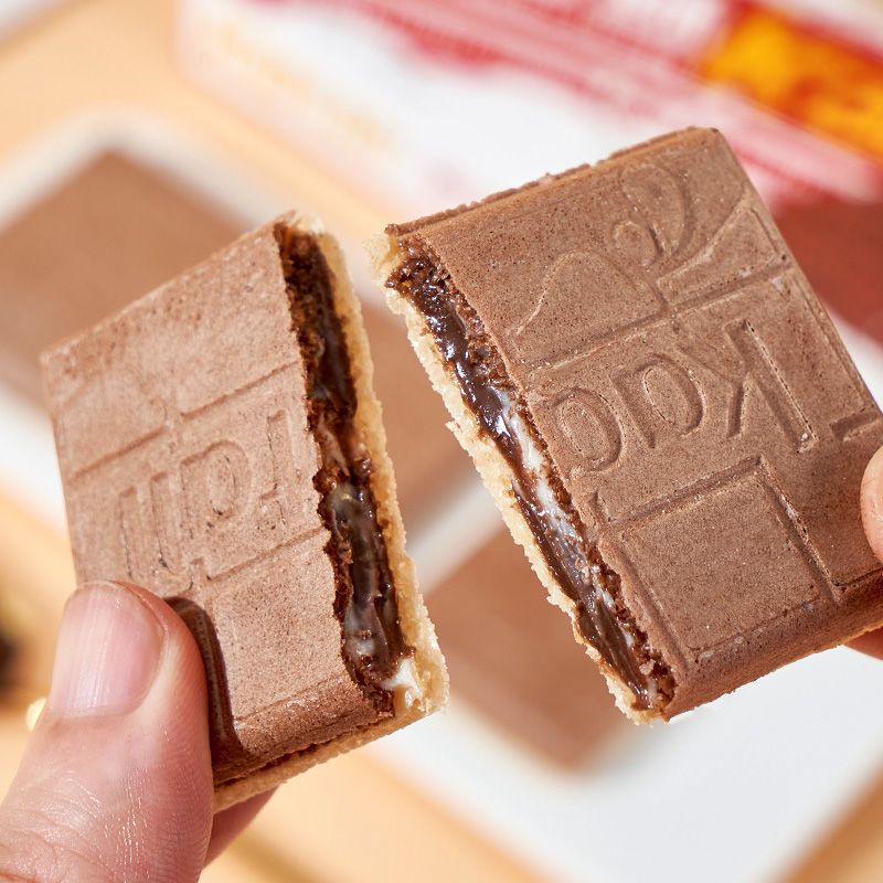 Chocolate Wafer Biscuits Triple Sandwich Crispy Biscuits