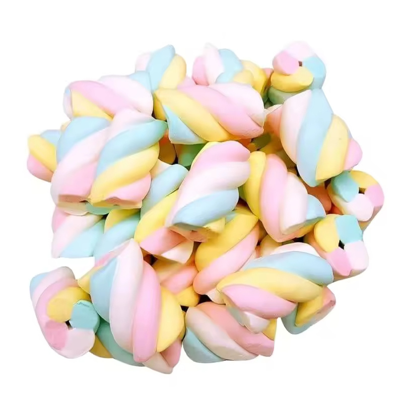 Colored Striped Marshmallows Candy Supplier