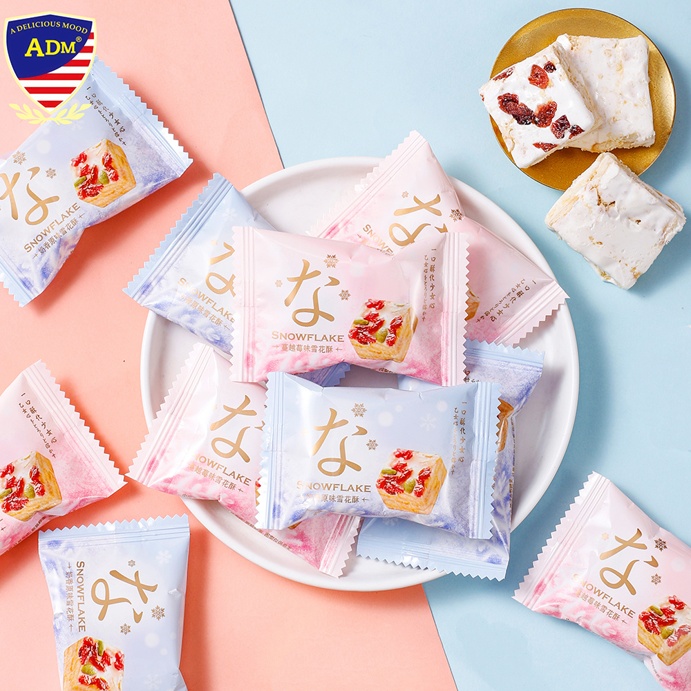 ADM Strawberry Snowflake Crispy Milk Nougat Supplier