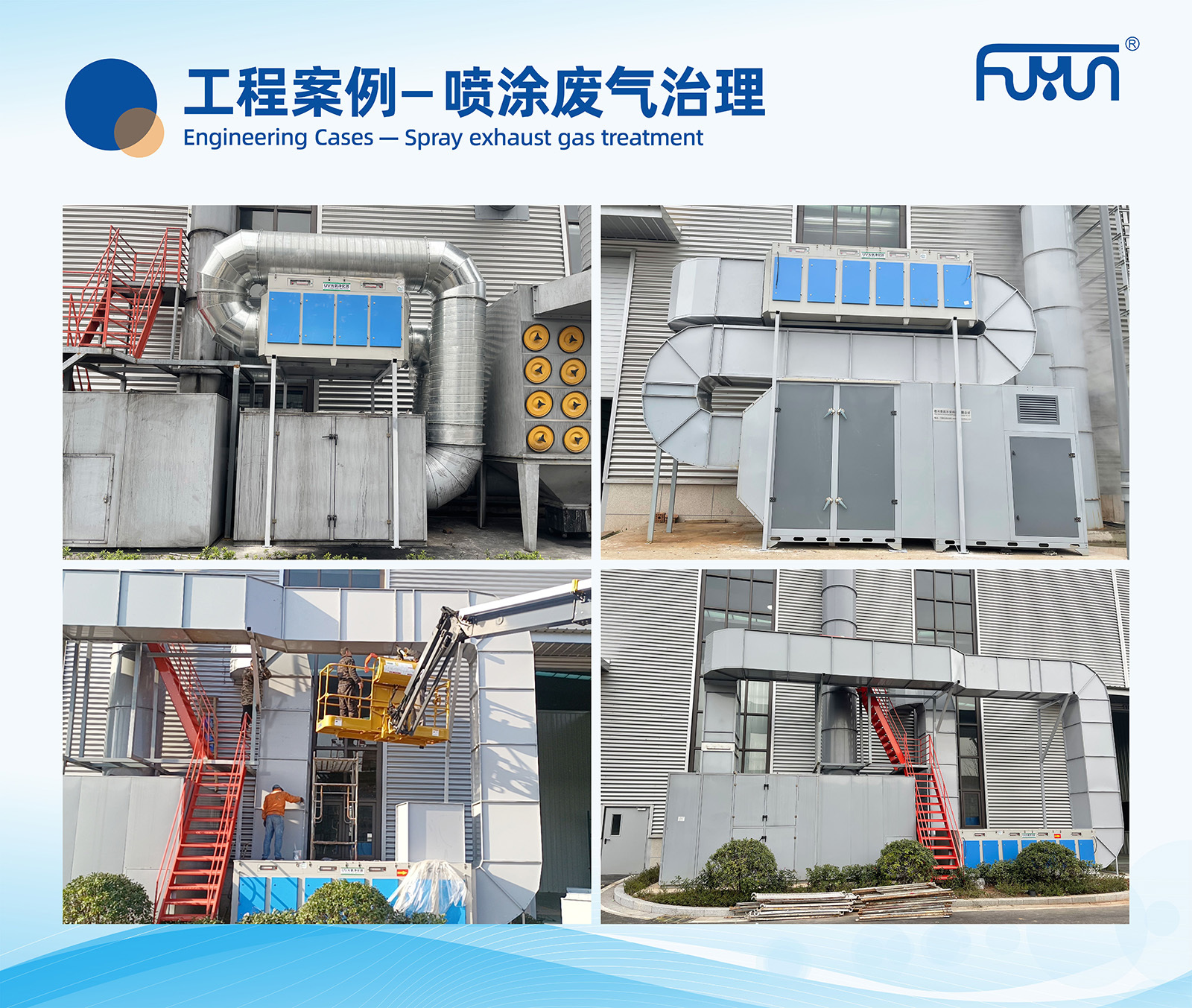 Spray painting exhaust gas treatment Spray painting exhaust gas treatment