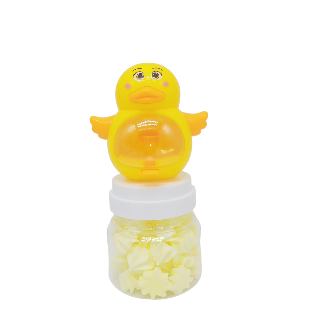 Duck toy with meringue candy