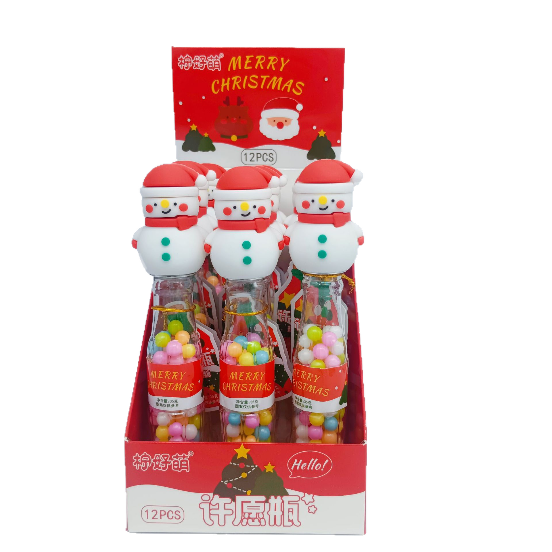 Christmas Snowman Christmas Wishing Bottle With Candy