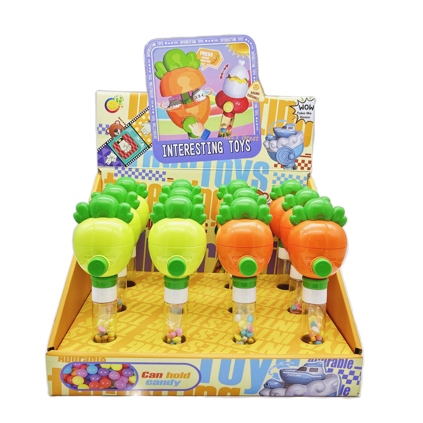 Spinning Carrot Candy Toys