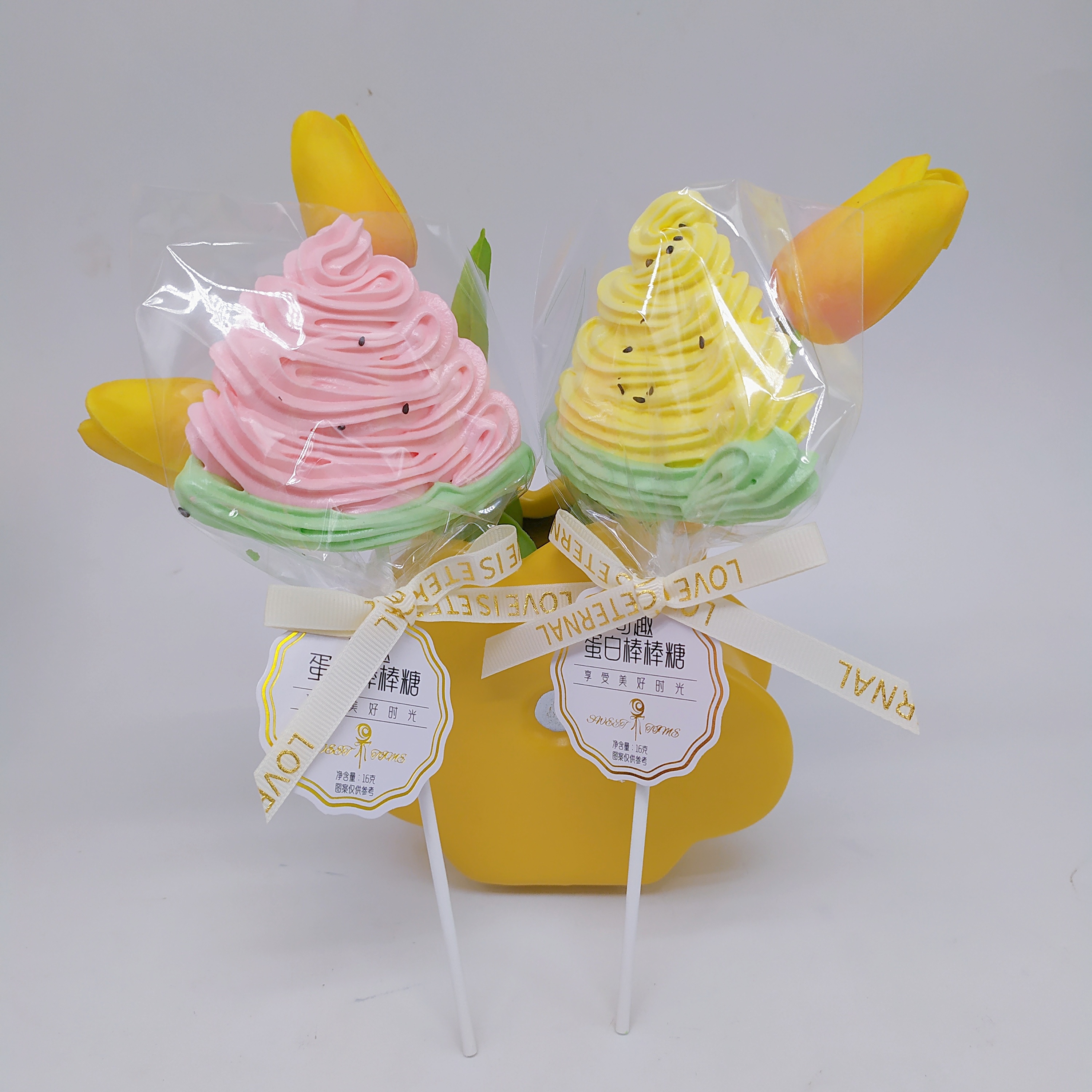 Paper Meringue Stick, Candy Stick with Watermelon Shapes