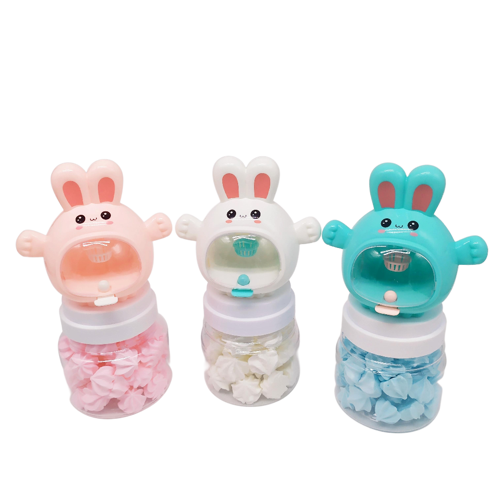 Rabbit toy with meringue candy