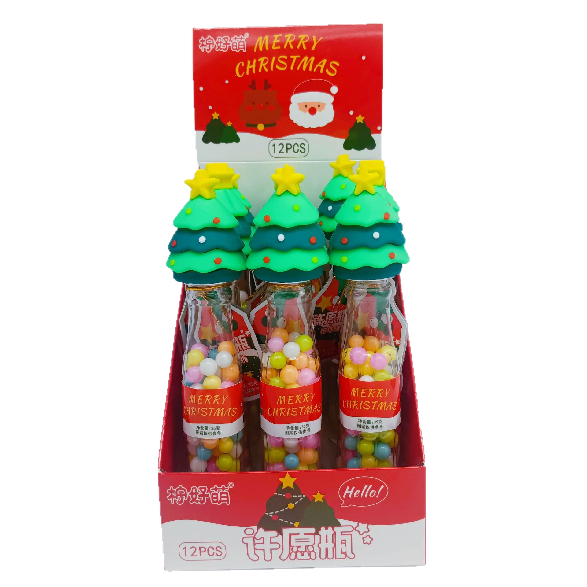 Christmas Tree Christmas Wishing Bottle With Candy