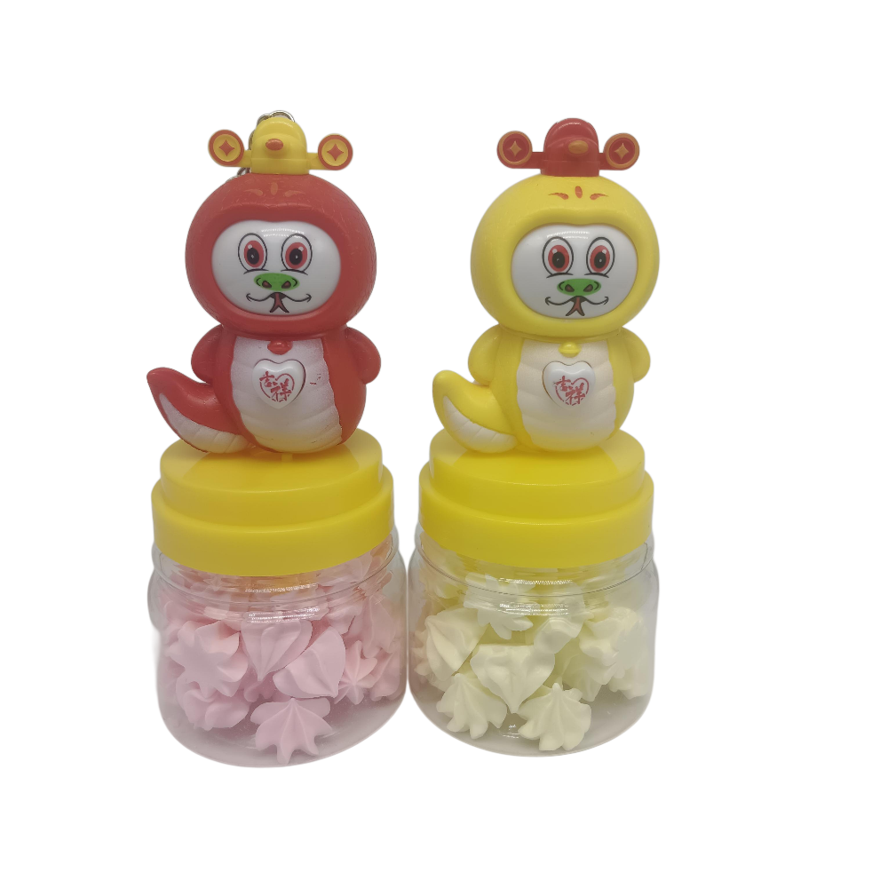 Face changing toy with meringue candy