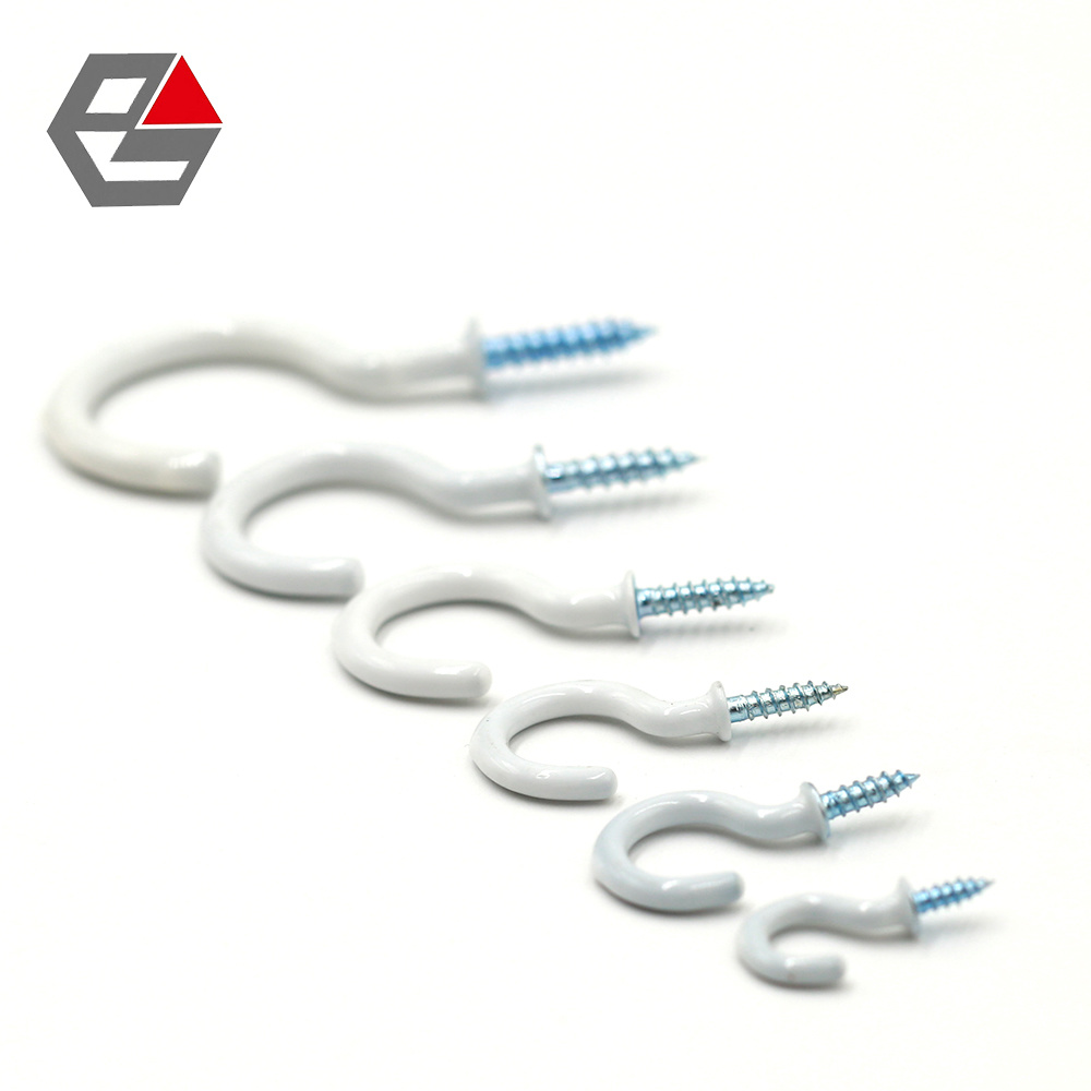 Plastic Coated Screw Hook With Shoulder