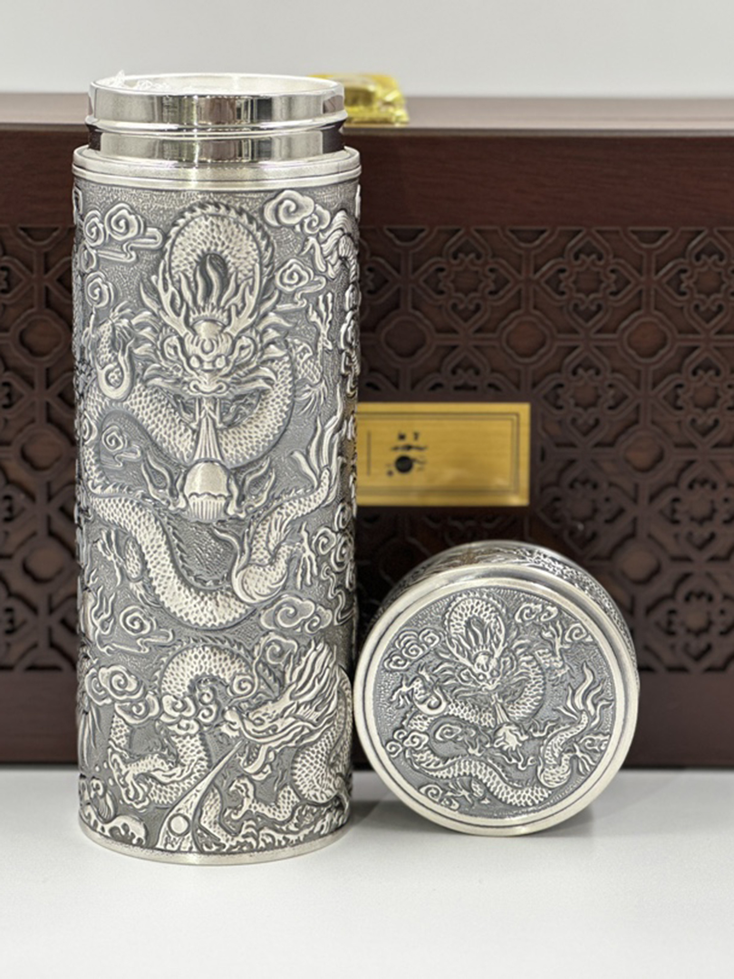 MHS-8008-300ml pure silver thermos cup
