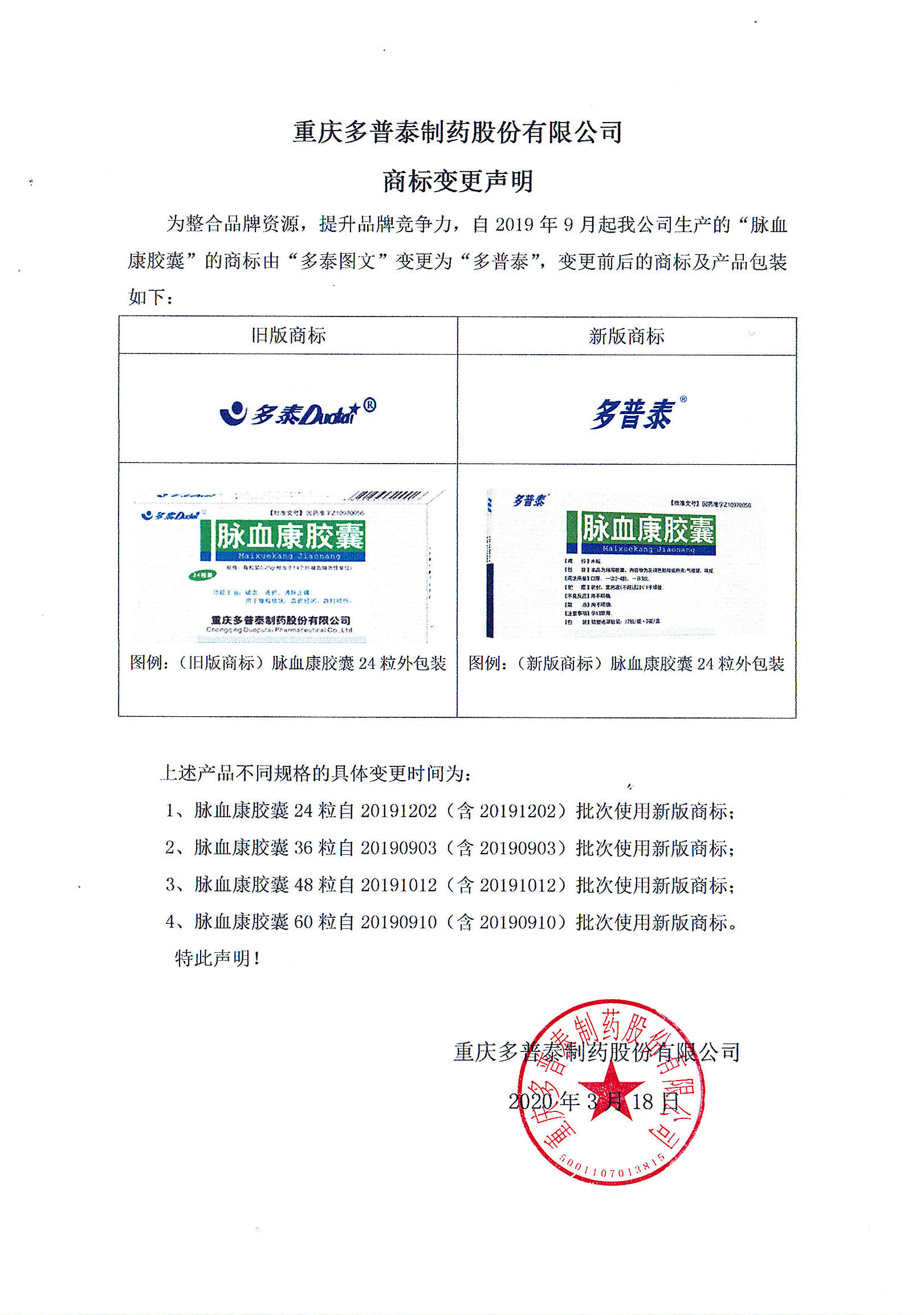 商標(biāo)變更
