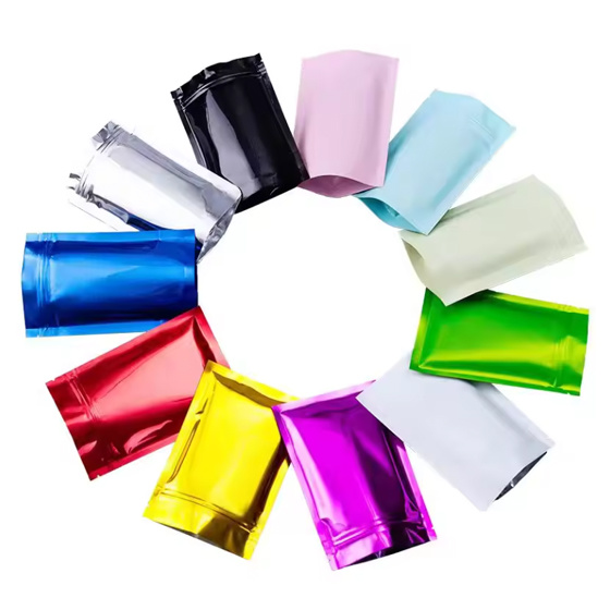 Colorful Stand Zipper Bag with Waterproof Isolation Food Clothing Featuring Gravure Printing Recycled Materials Industrial Use