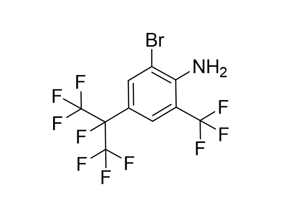 2-bromo-4-(1,1,1,2,3,3,3-heptafluoropropan-2-yl)-6-(trifluoromethyl)aniline