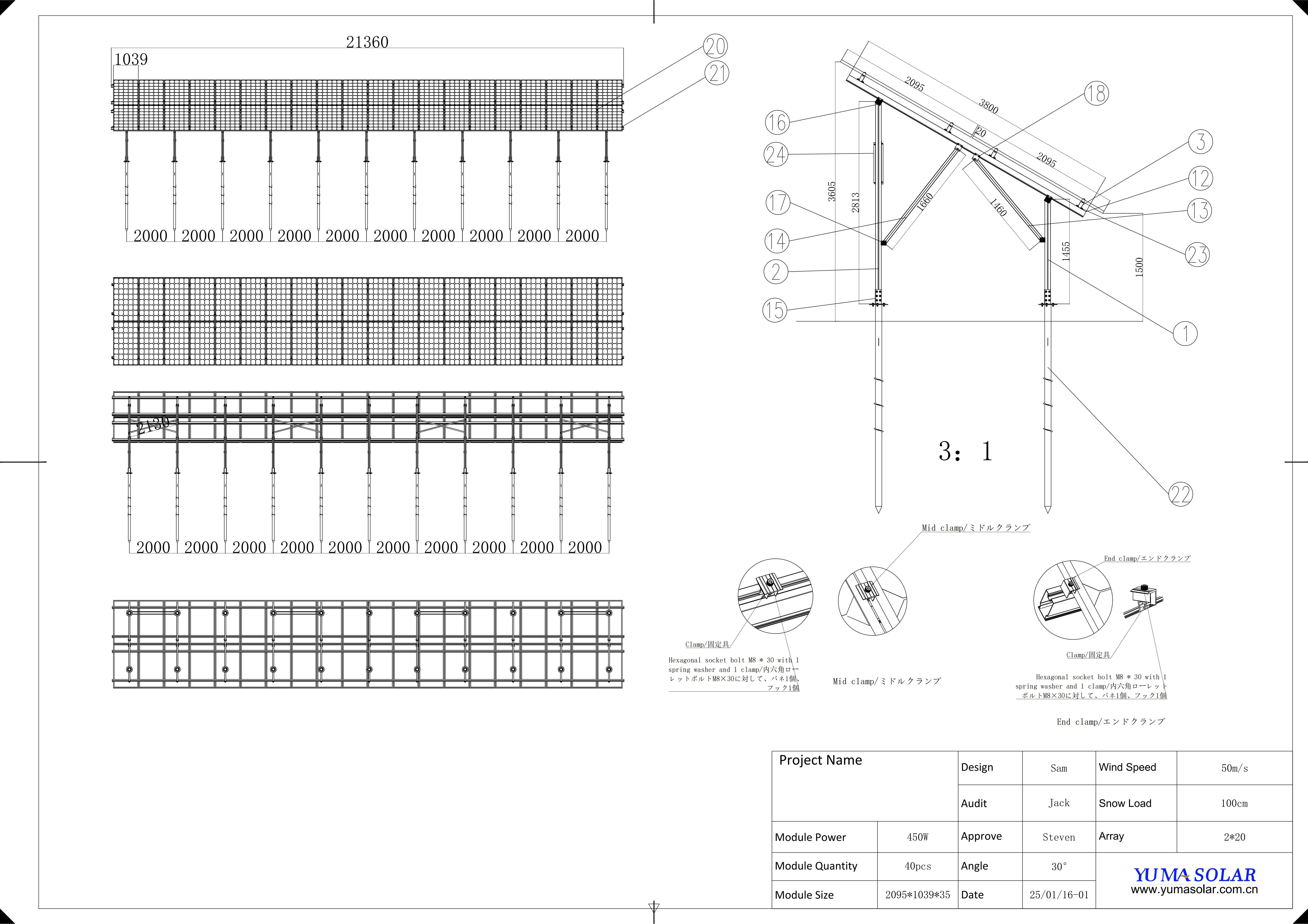 Euro ground mounting structure