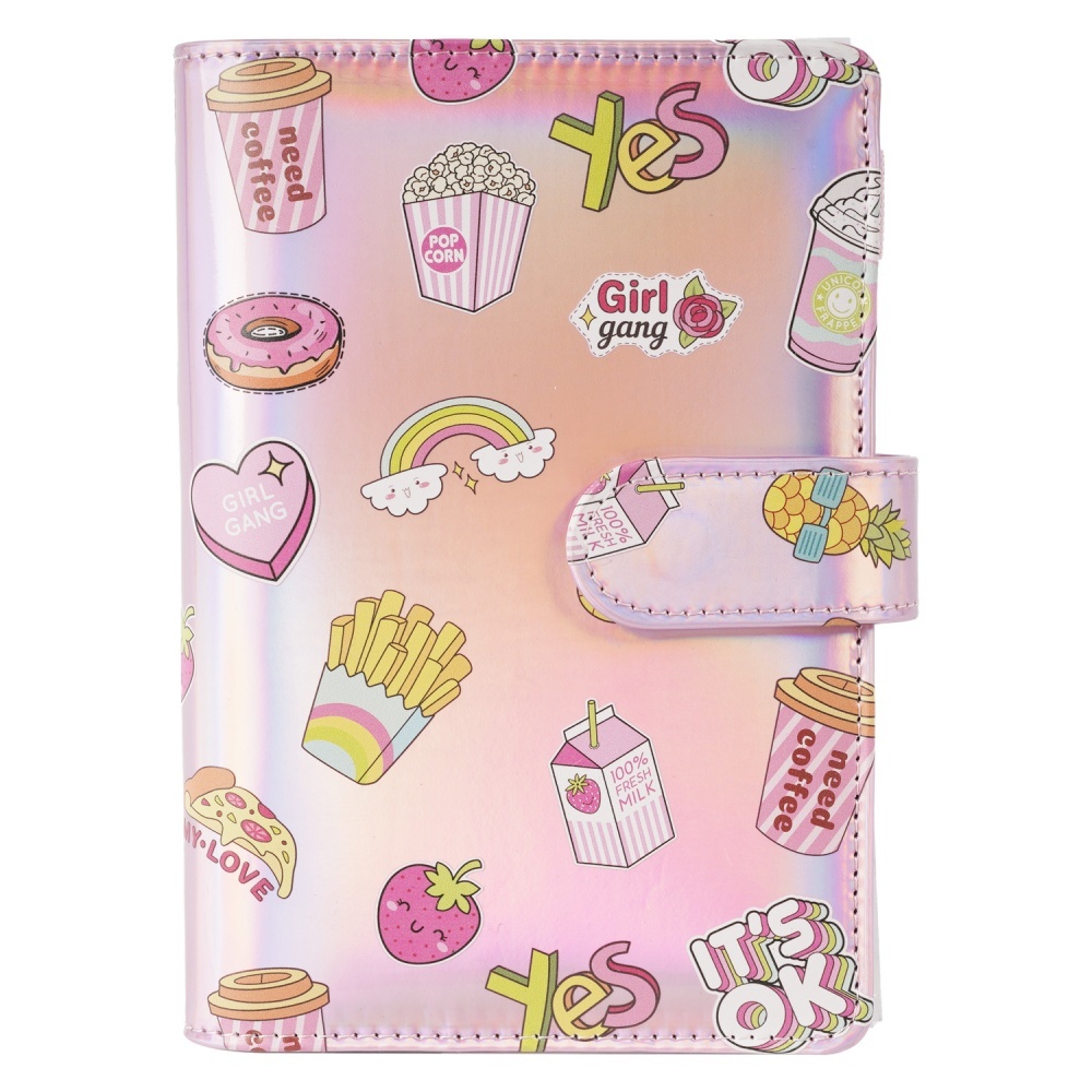 A5 PINK LASER BOTEBOOK
