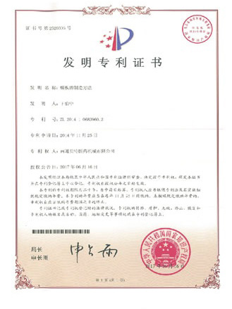 Invention patent certificate