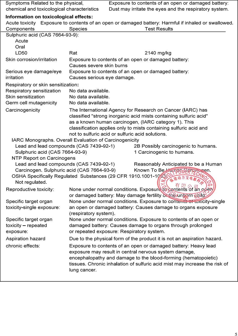 MSDS-MG7A-BS-C-5 MSDS-MG7A-BS-C-5