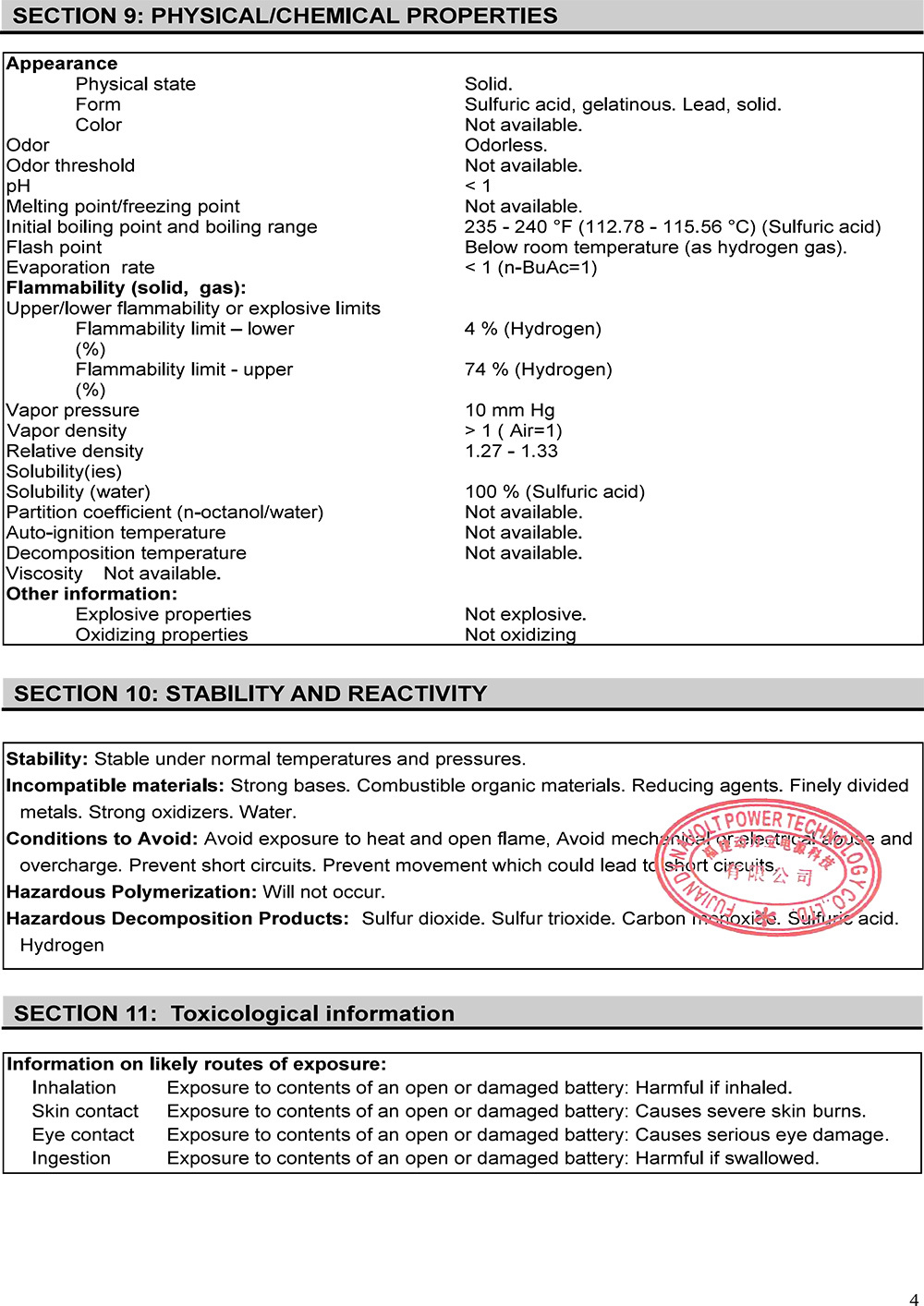 MSDS-MG7A-BS-C-4 MSDS-MG7A-BS-C-4
