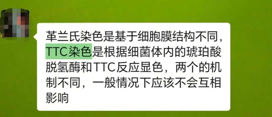 培養基里加了TTC，培養出來的細菌還能進行革蘭氏染色鏡檢嗎？