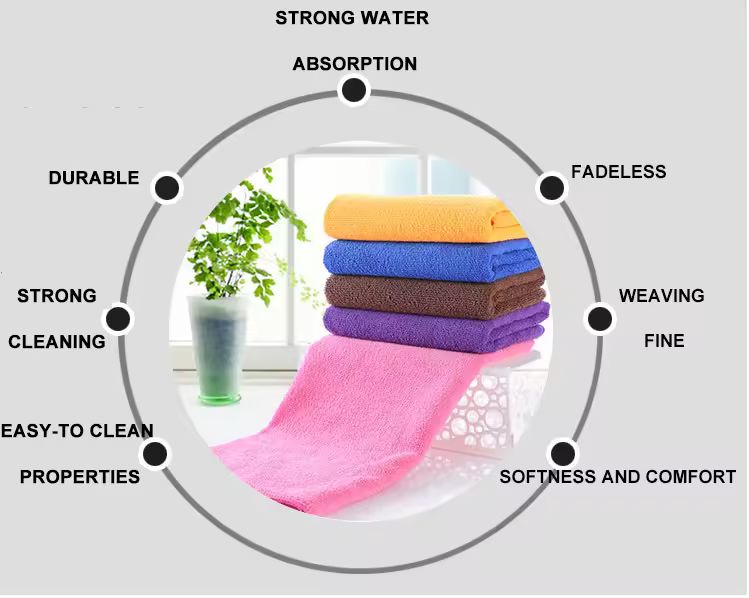 Weft Brushed adult microfiber bath towel with customized logo luxury hotel bathrobe cleaning cloth