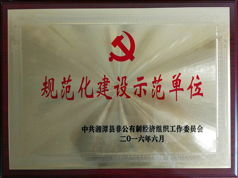 党建规范化建设示范单位牌匾
