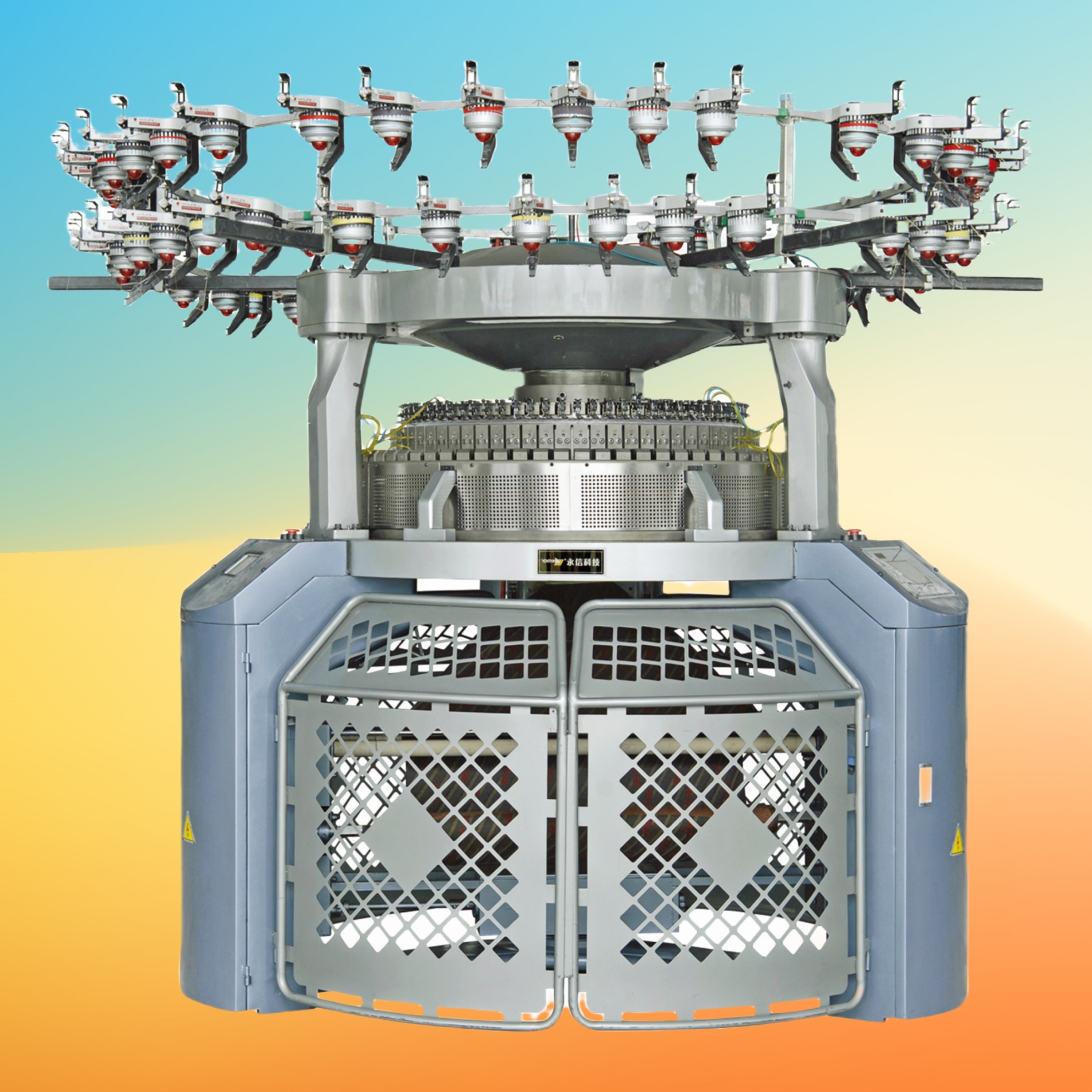 High Speed Computerized Electronic Jacquard Single / Double Knitting Machine