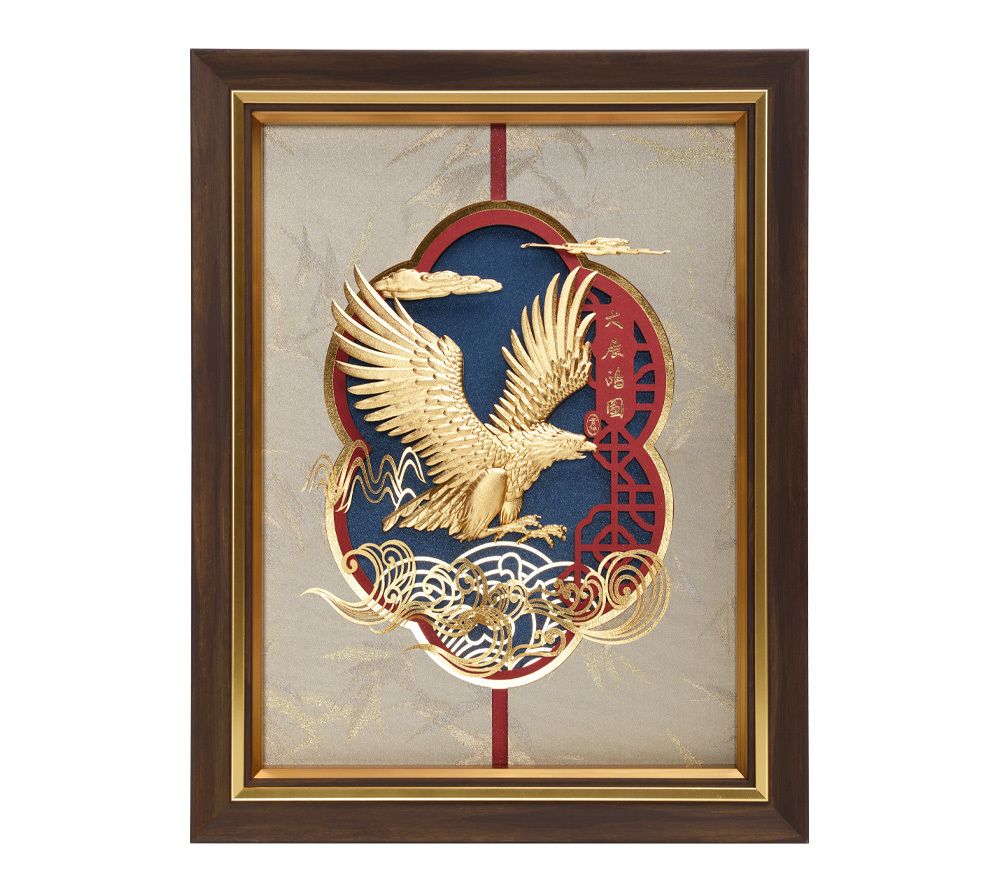 Eagle - three-dimensional gold foil painting