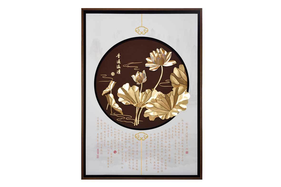 立体金箔画 香远溢清藏金阁立体金箔画_深圳市鼎豪藏金阁珠宝有限公司