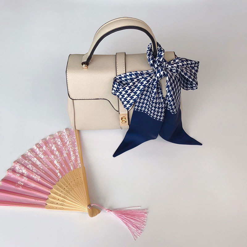 French clothing bag, thin winter decoration, ribbons, tied hair, headbands, scarves, women's artistic matching, warm small scarf