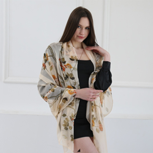 Silk Crepe Satin Scarf