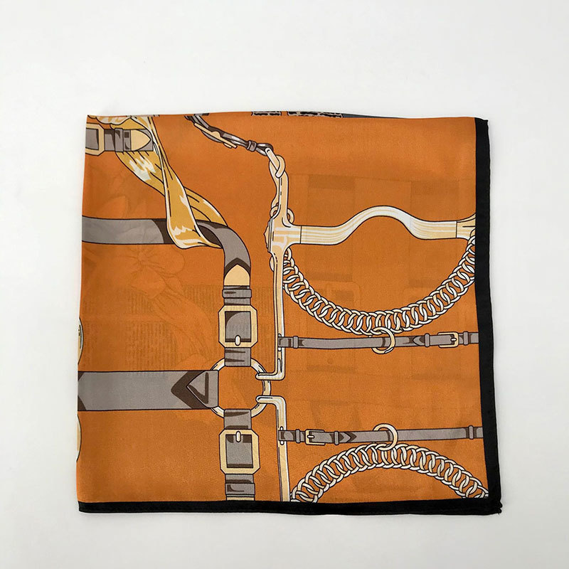 Real silk scarf, high-end mulberry silk, retro small square scarf, women's versatile decoration, professional scarf, autumn warm scarf