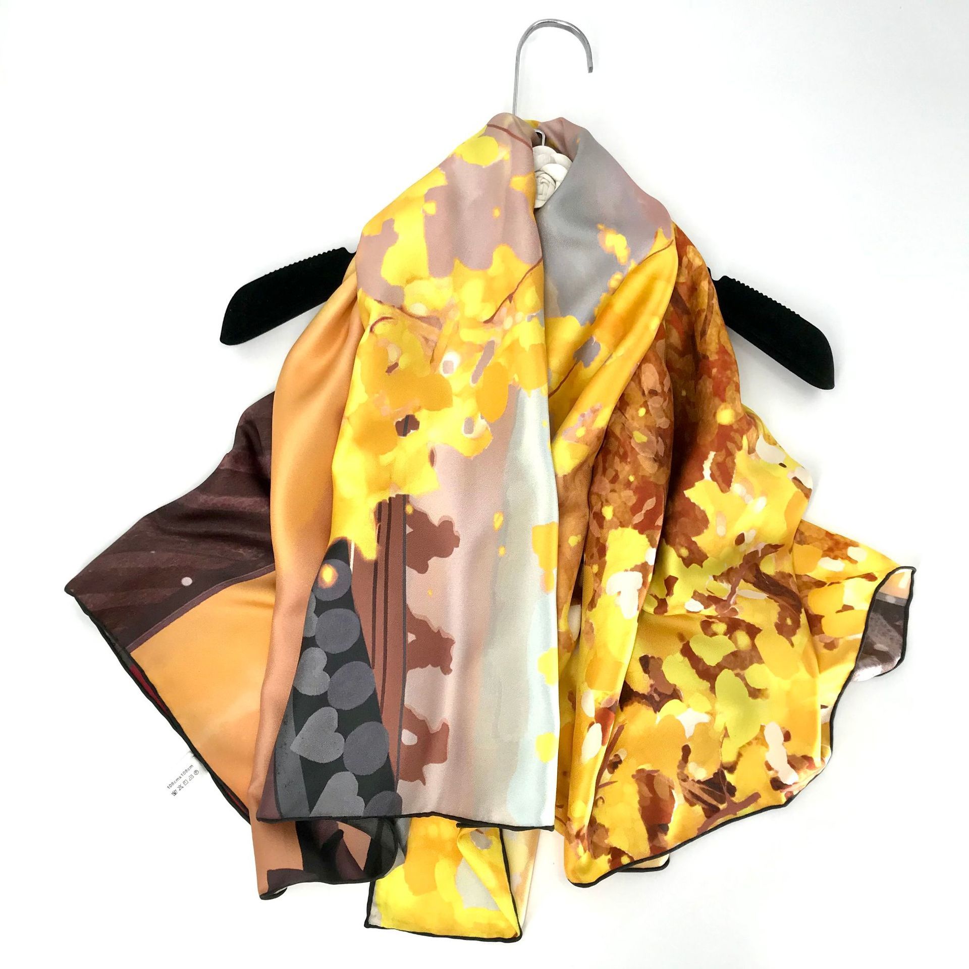 High end warm scarf, Hangzhou silk scarf, high-end fashion printed generous scarf, mulberry silk outer shawl