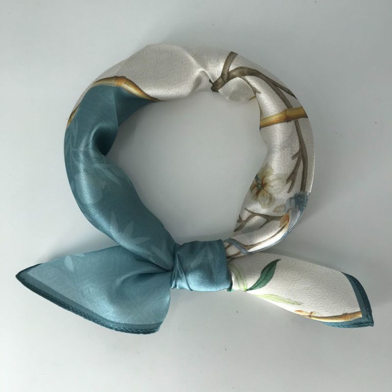 Antique New Vintage Silk Scarf Hangzhou Silk Scarf Fashion Decoration Professional Advanced French Small Square Scarf