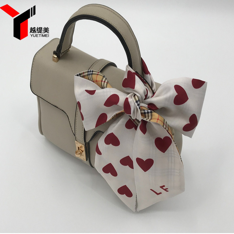 New Love Long French Headband Scarves for Autumn and Winter Decorative Bags with Ribbon as a Gift for Mom's Scarf