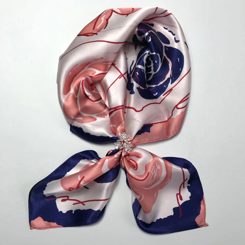 Spring and Autumn Double sided Printed Silk Scarf, Mulberry Silk Square Scarf, Professional Scarf, High end Versatile Mid length Warm Scarf for Women
