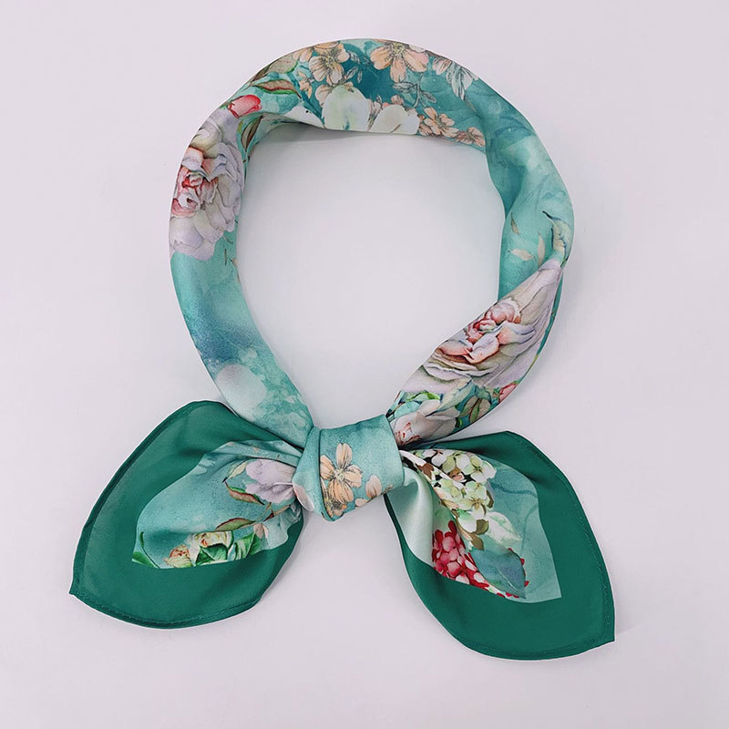 Light Luxury Elegant Small Square Scarf Renewable Fabric Scarf Bag Decoration Ribbon Retro Fashion Professional Scarf Customization