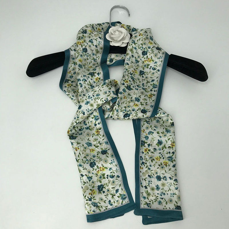 Light Luxury Silk Scarf Double layered Printed Women's Decoration Mulberry Silk Scarf Autumn and Winter Warm Work Commuting Scarf