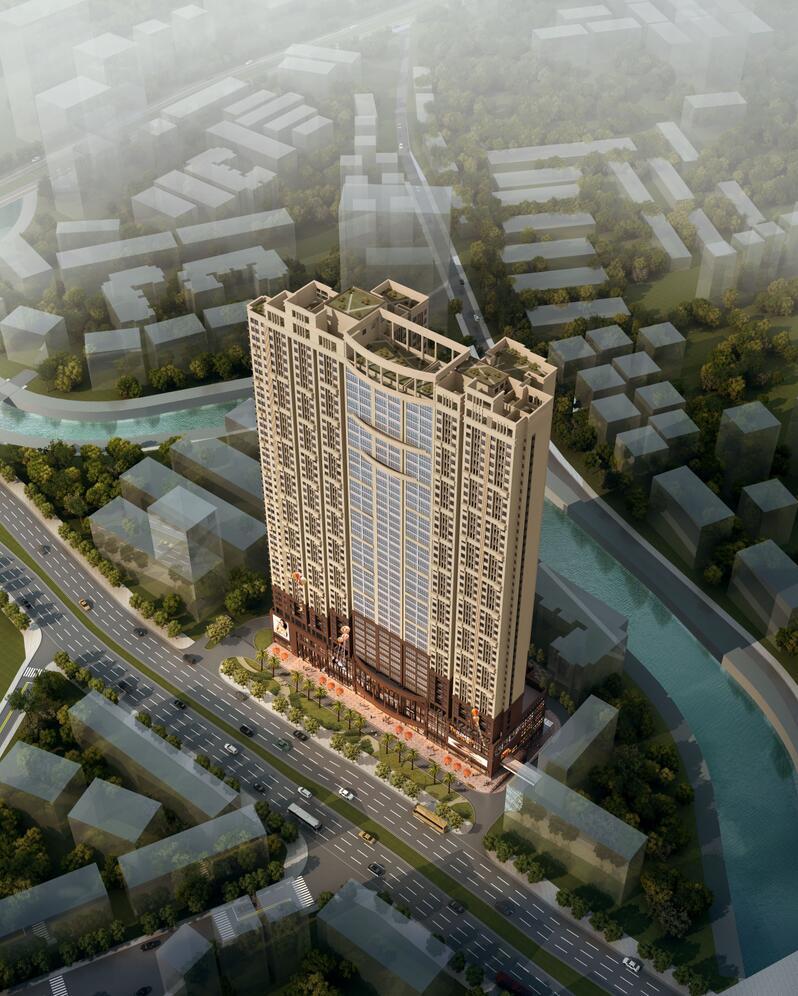 Guiyang City Champs Elysees Leach 50 Floor Street Residential Building