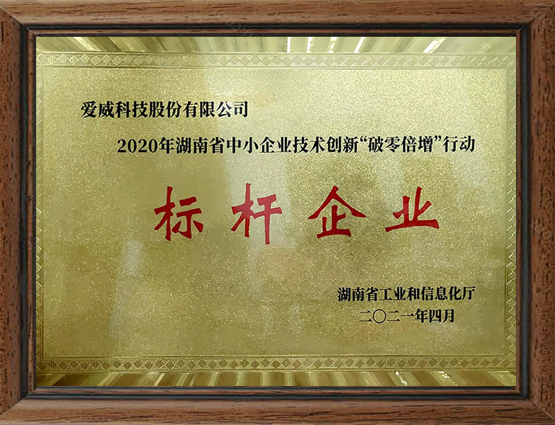 湖南省中小企业技术创新“破零倍增”行动标杆企业