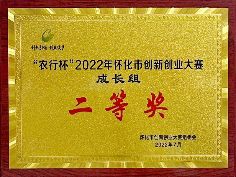 “農行杯”2022懷化市創新創業大賽成長組二等獎