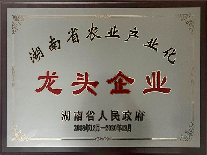 湖南省農業產業化龍頭企業（2018年12月-2020年12月）